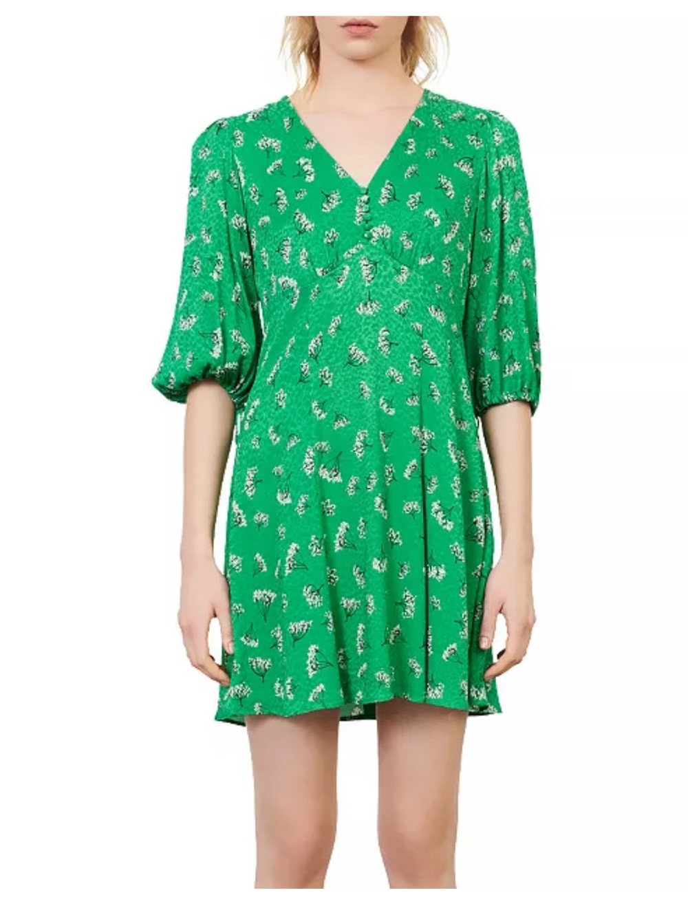 Maje Rizelle Floral Print Mini Dress